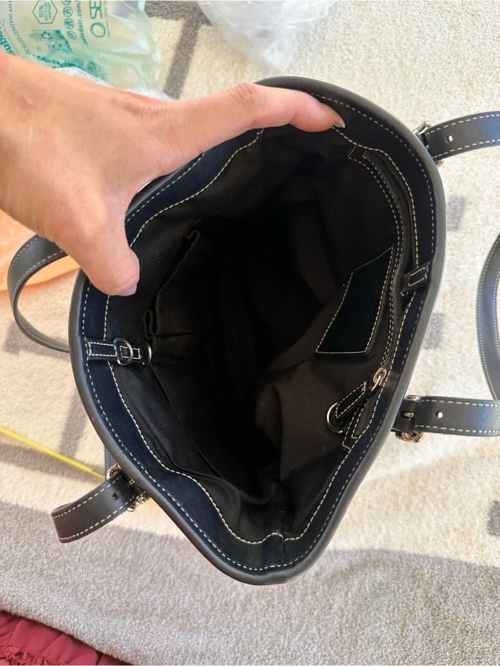 Coach Canvas Tote in Black “Hampton “ tote y2k